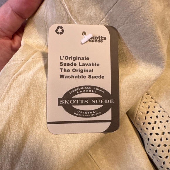 Boho Chic Suede Skirt Skotts Green Size 6 Washable Midi NWT Western Cowgirl 90s - Picture 8 of 9